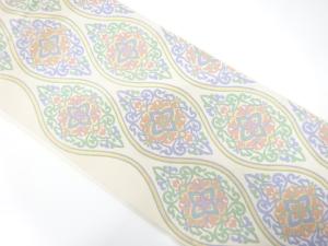 花立涌模様織り出し　袋帯